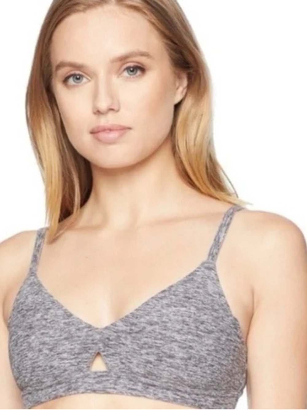 Alo Yoga Gray Keyhole Sports Bra Size Small